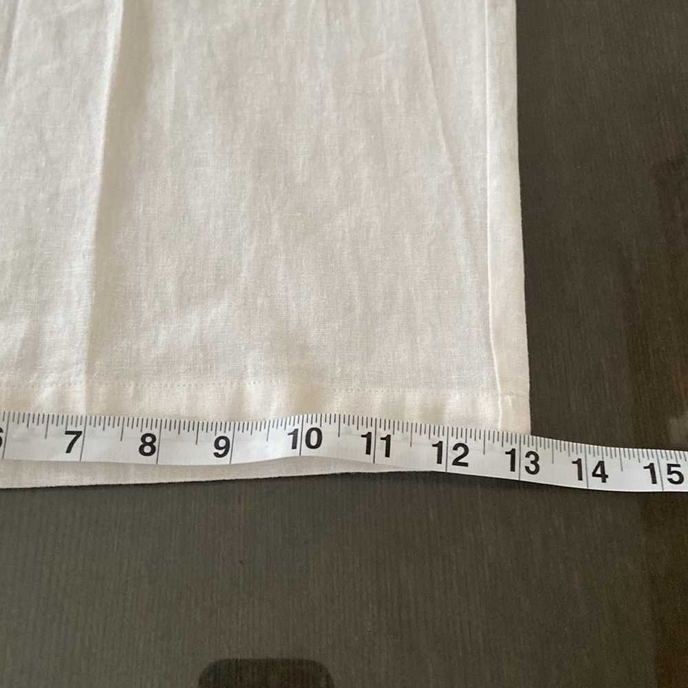 I.N.C. LINEN BLEND HIGH RISE WIDE LEG PANTS. WHITE - Picture 14 of 14